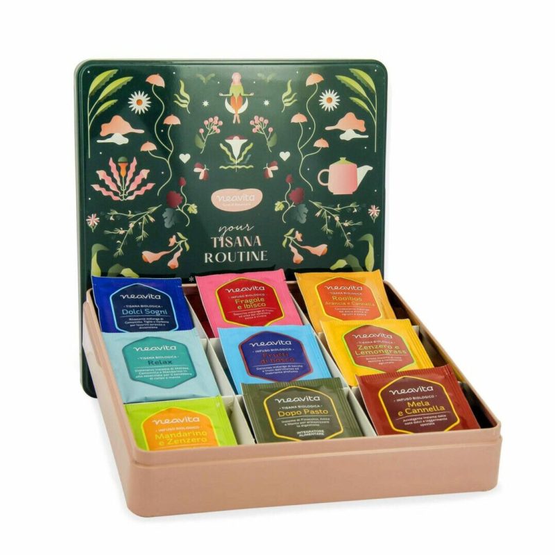 cofanetto latta verde tisana routine neavita