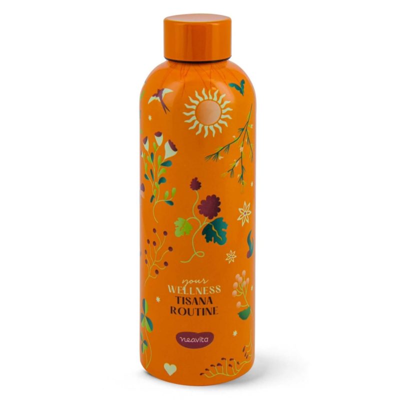 bottiglia thermos tisana routine arancione neavita