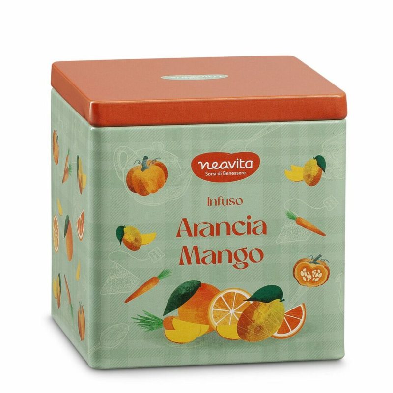 Square tin arancia e mango neavita