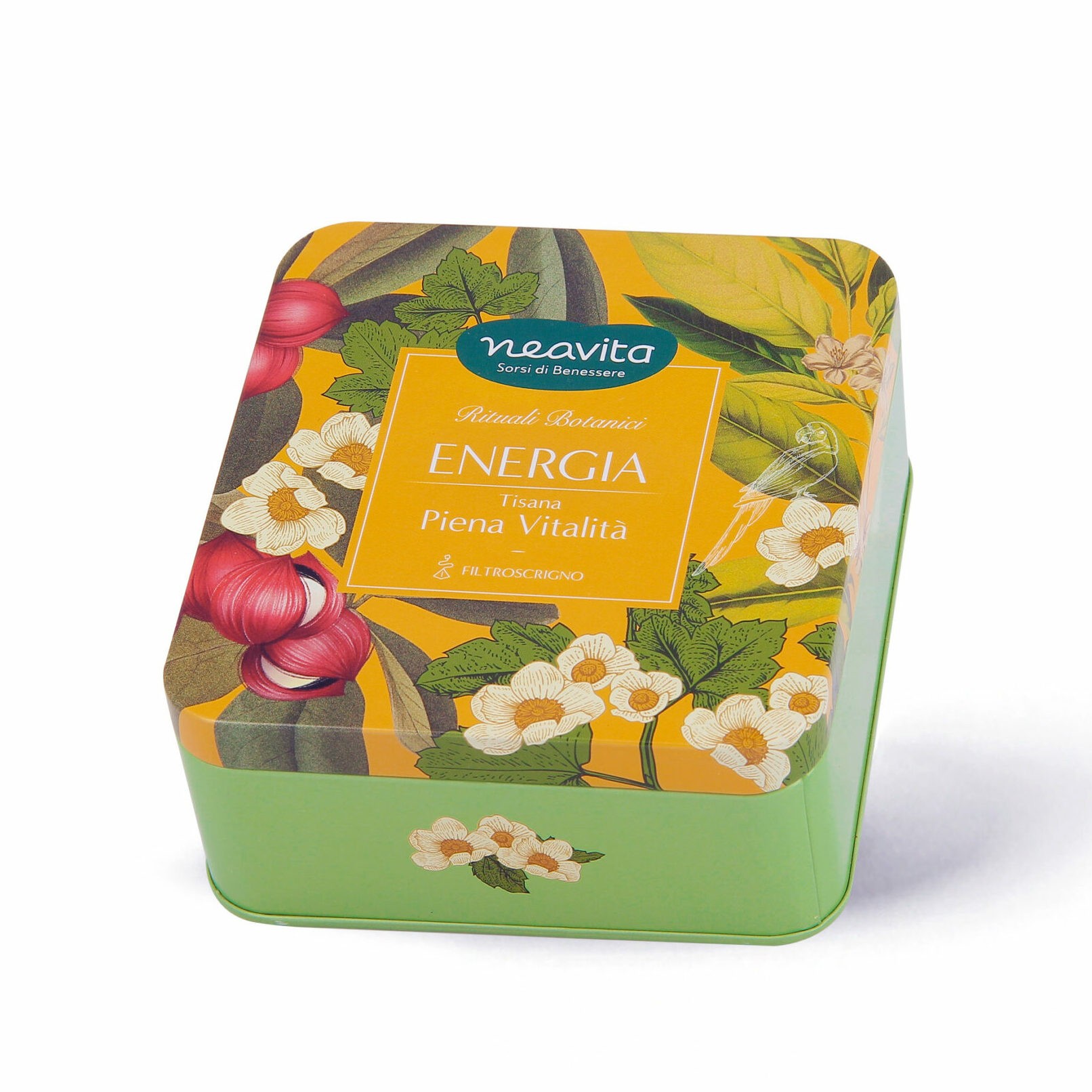 TISANA PIENA VITALITÀ FILTROSCRIGNO in cofanetto RITUALI BOTANICI ENERGIA - NEAVITA