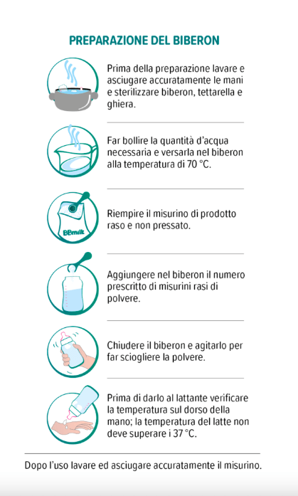 Preparazione biberon Buona Herbasi