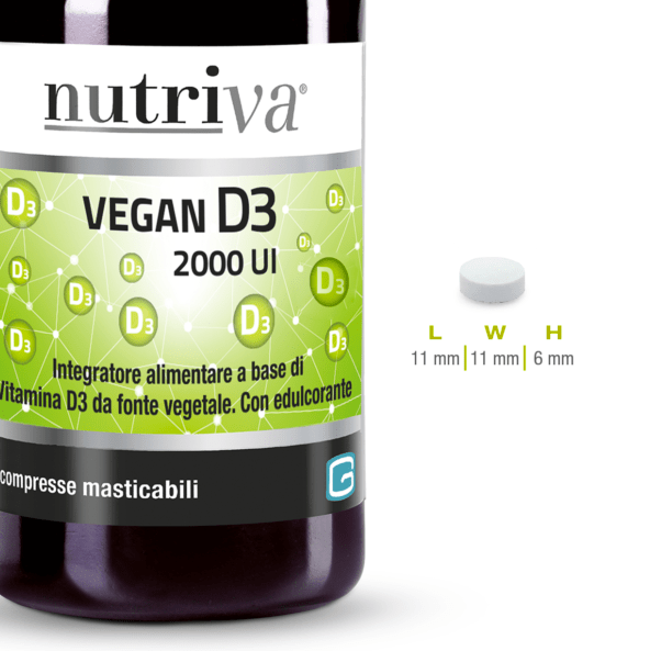Integratore Vegan D3 60 cpr - Nutriva - immagine 2