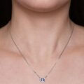 Collana Anastasia Argento Blu