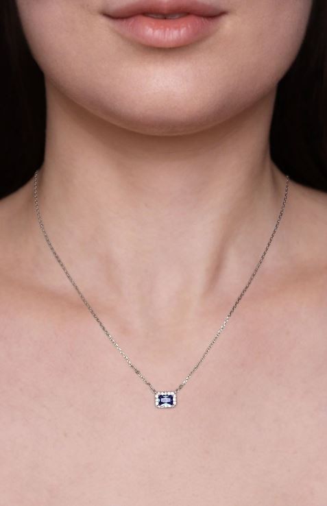 Collana Anastasia Argento Blu