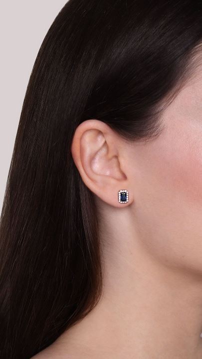 Orecchini Anastasia Argento Blu